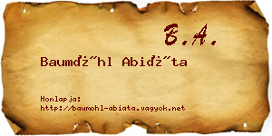 Baumöhl Abiáta névjegykártya